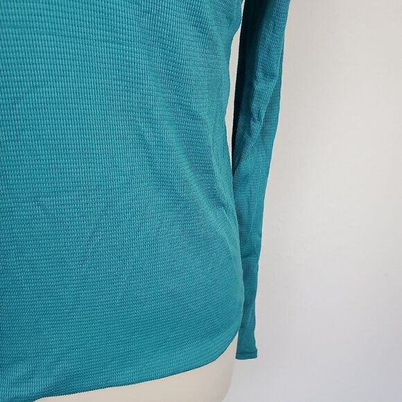 Lucy turquoise fitted thin hoodie - Picture 6 of 7